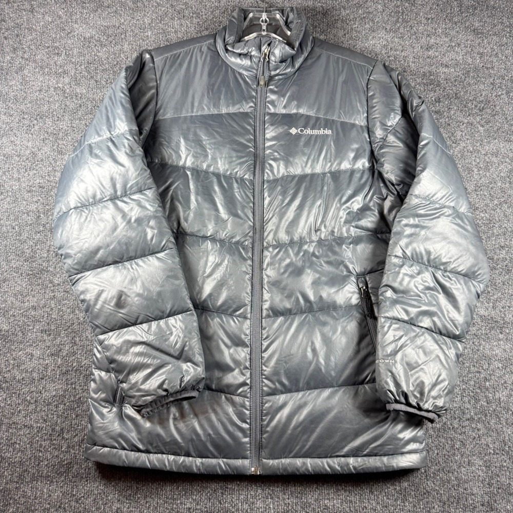 Columbia Mens Omni-Heat 650 TurboDown Puffer Jacket Gray WM5431 Small